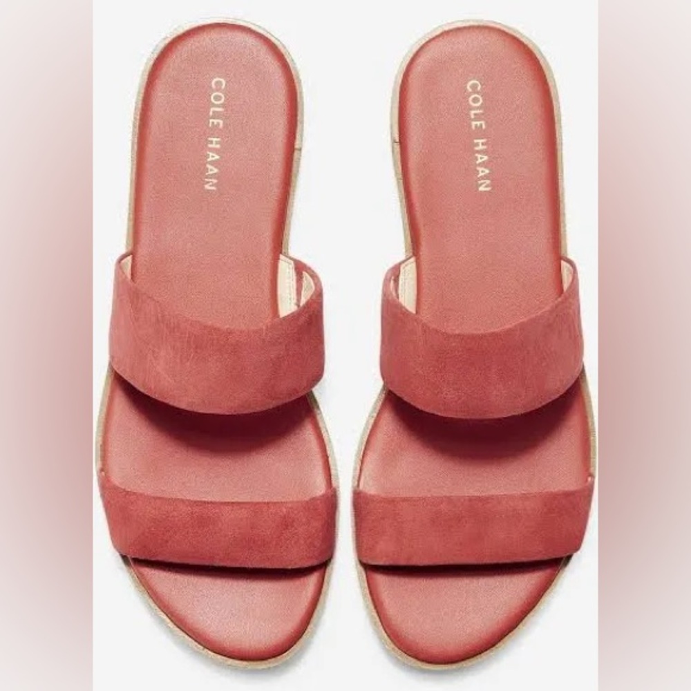 Cole Haan Suede Findra Sandal, Cinnabar Suede, 6.5 NWT